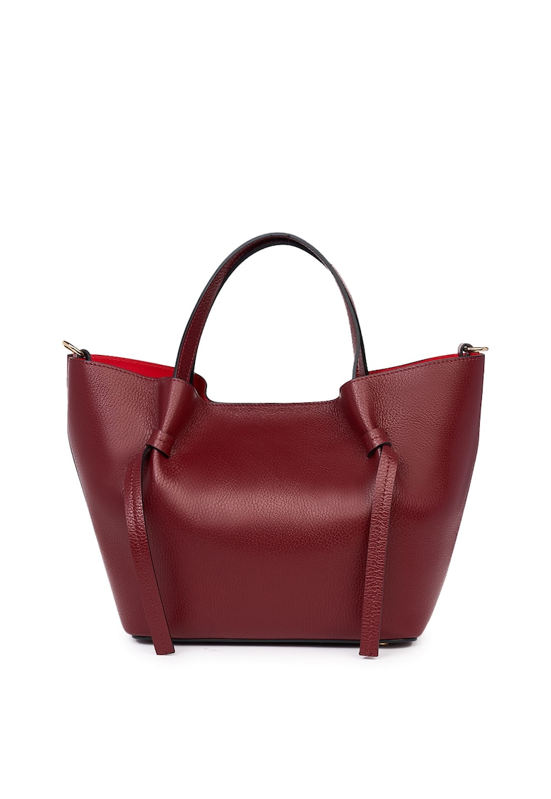 Oferte la Geanta shopper din piele naturala Veronica - Visiniu
