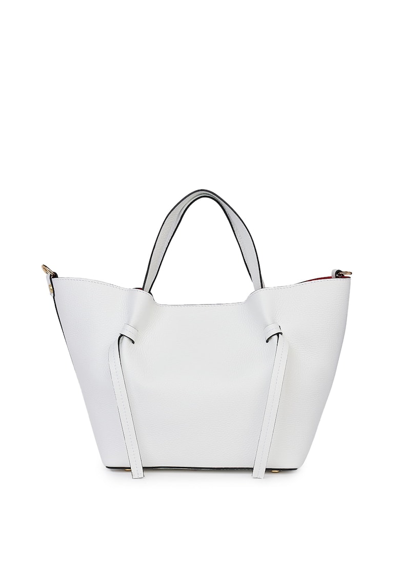 Oferte la Geanta shopper din piele naturala Veronica - Alb
