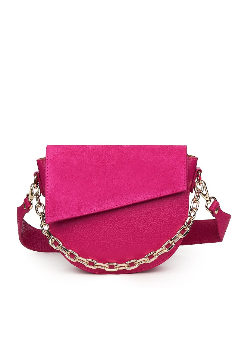 Oferte la Poseta dama din piele naturala Donna - Fucsia