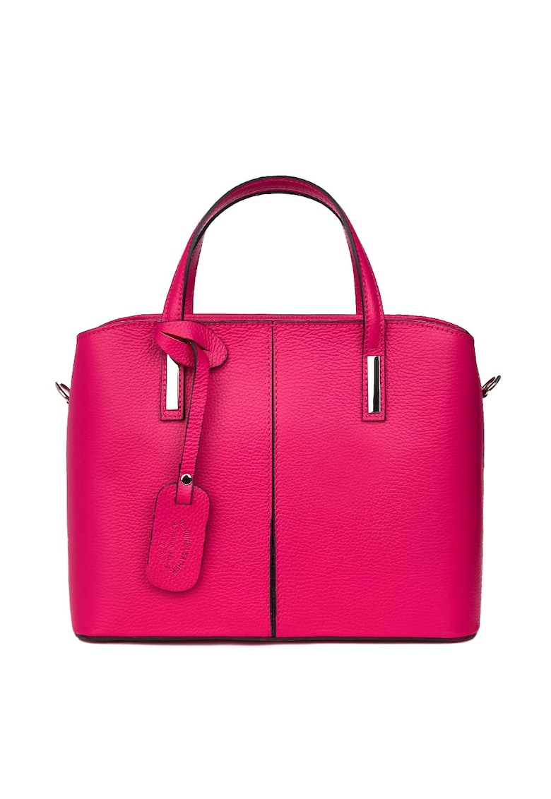 Oferte la Geanta dama din piele naturala Gianna gri - Fucsia