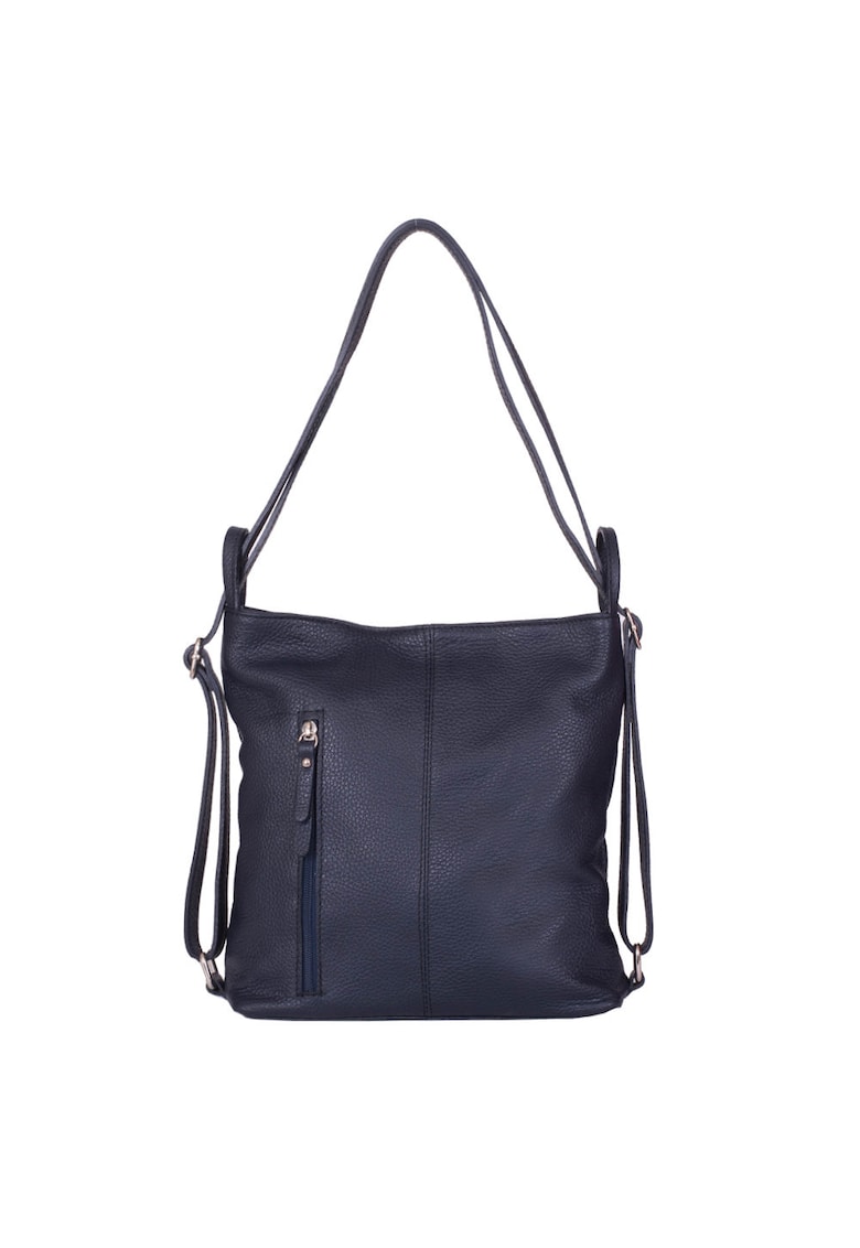 Oferte la Geanta rucsac 2-in-1 din piele naturala Alesandra - Bleumarin