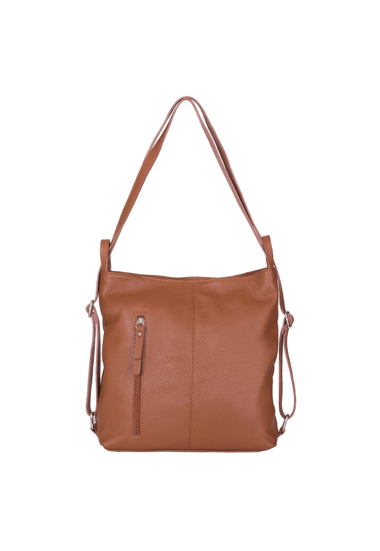 Oferte la Geanta rucsac 2-in-1 din piele naturala Alesandra - Maro