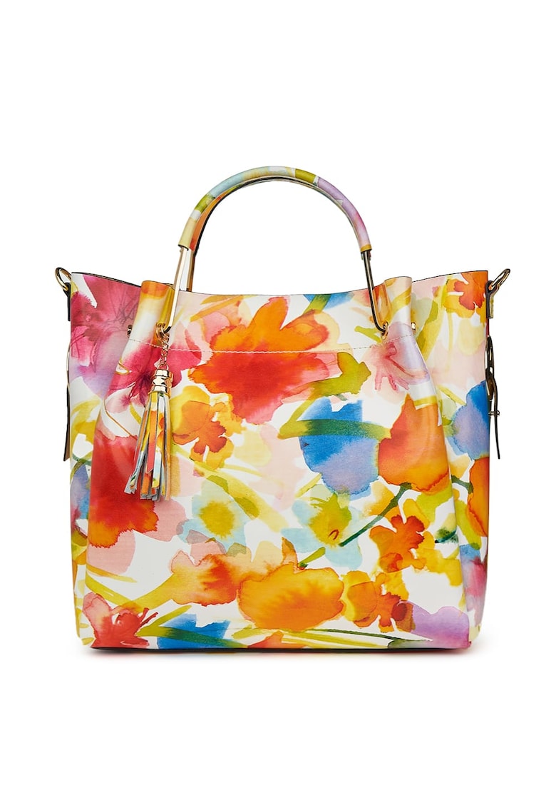Oferte la Geanta dama din piele naturala Fabiana cu model floral FF1 - Flori