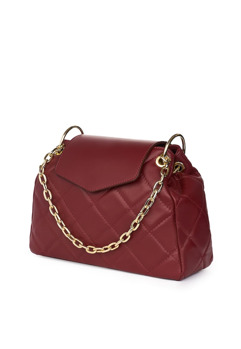 Oferte la Geanta din piele matlasata Evia fucsia - Visiniu