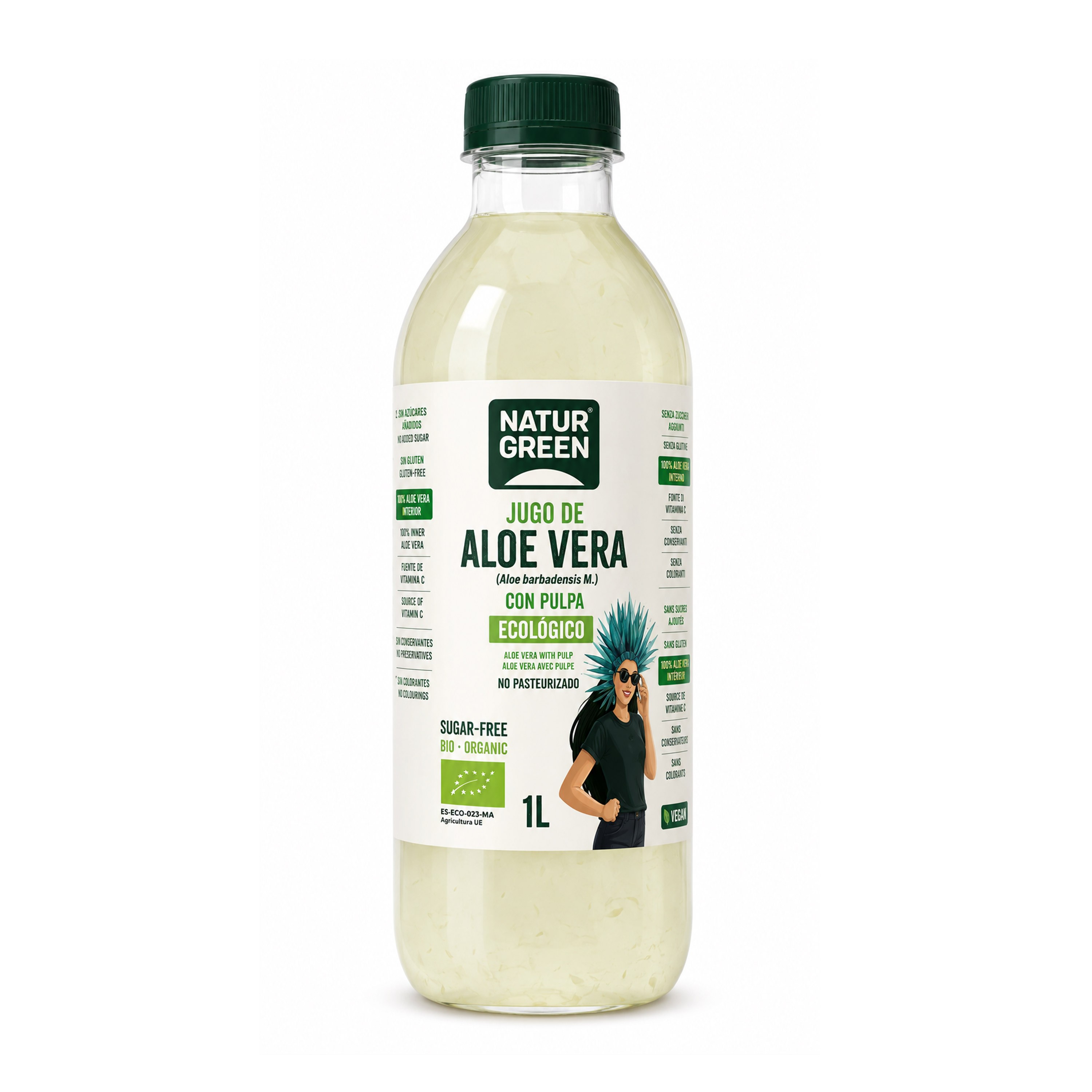 Oferte la Suc bio cu pulpă de aloe vera, 1l Natur Green