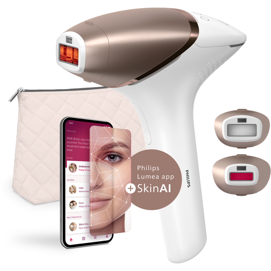 Epilator IPL BRI950/00 Lumea Prestige Senzor Smartskin 250.000 Impulsuri Alb / Roz