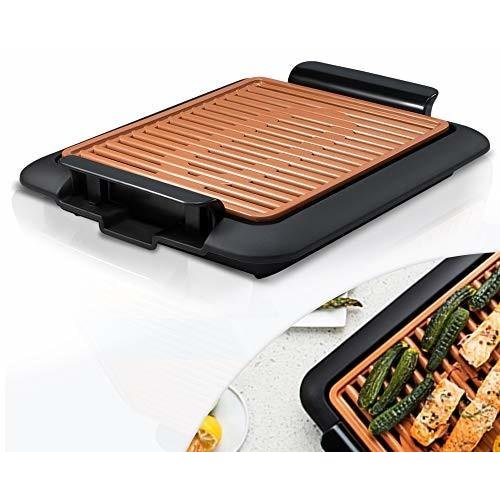 Oferte la Gratar electric XL Deluxe 4 setari de temperatura 1000W Black Orange
