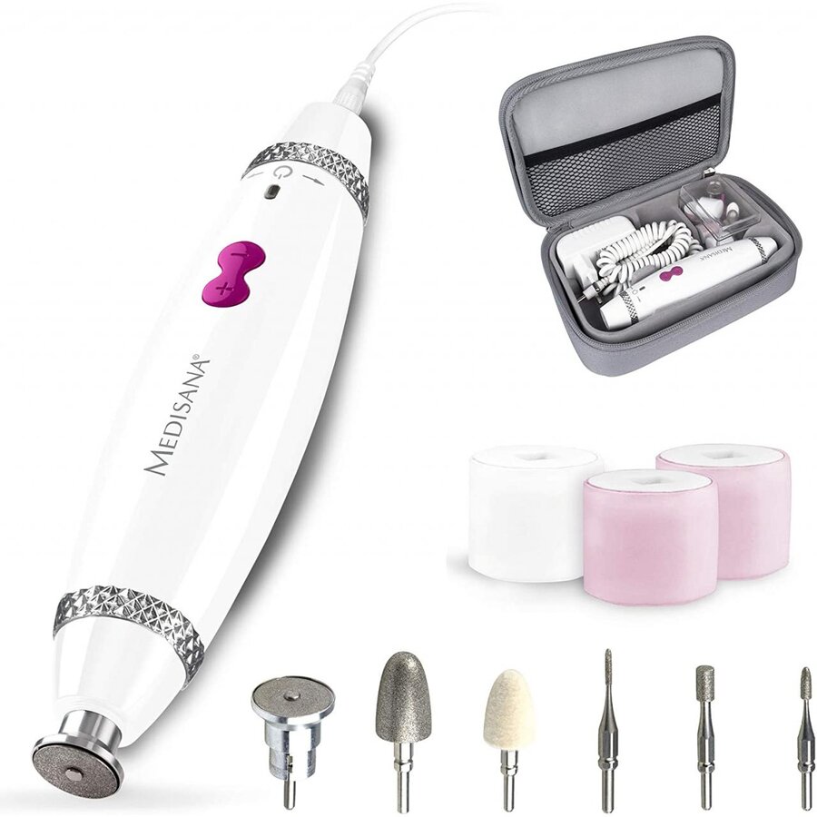 Oferte la Dispozitiv Manichiura/Pedichiura 4 Capete 3 Viteze Lumina LED Alb
