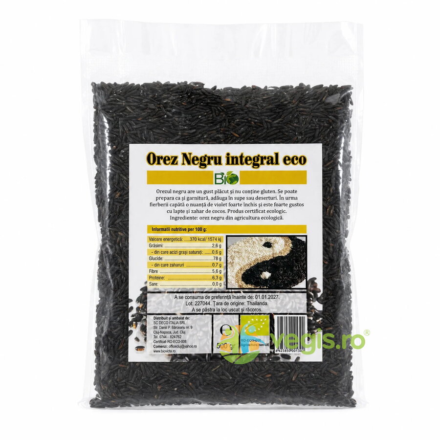 Oferte la Orez Negru Integral Ecologic/Bio 500g