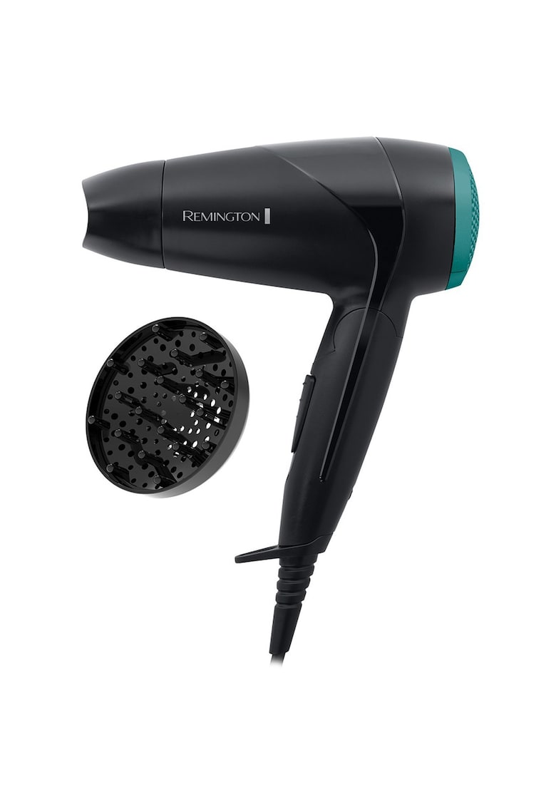 Uscator de par On The Go - 2000 W - 2 setari - Concentrator - Difuzor - Negru/Verde