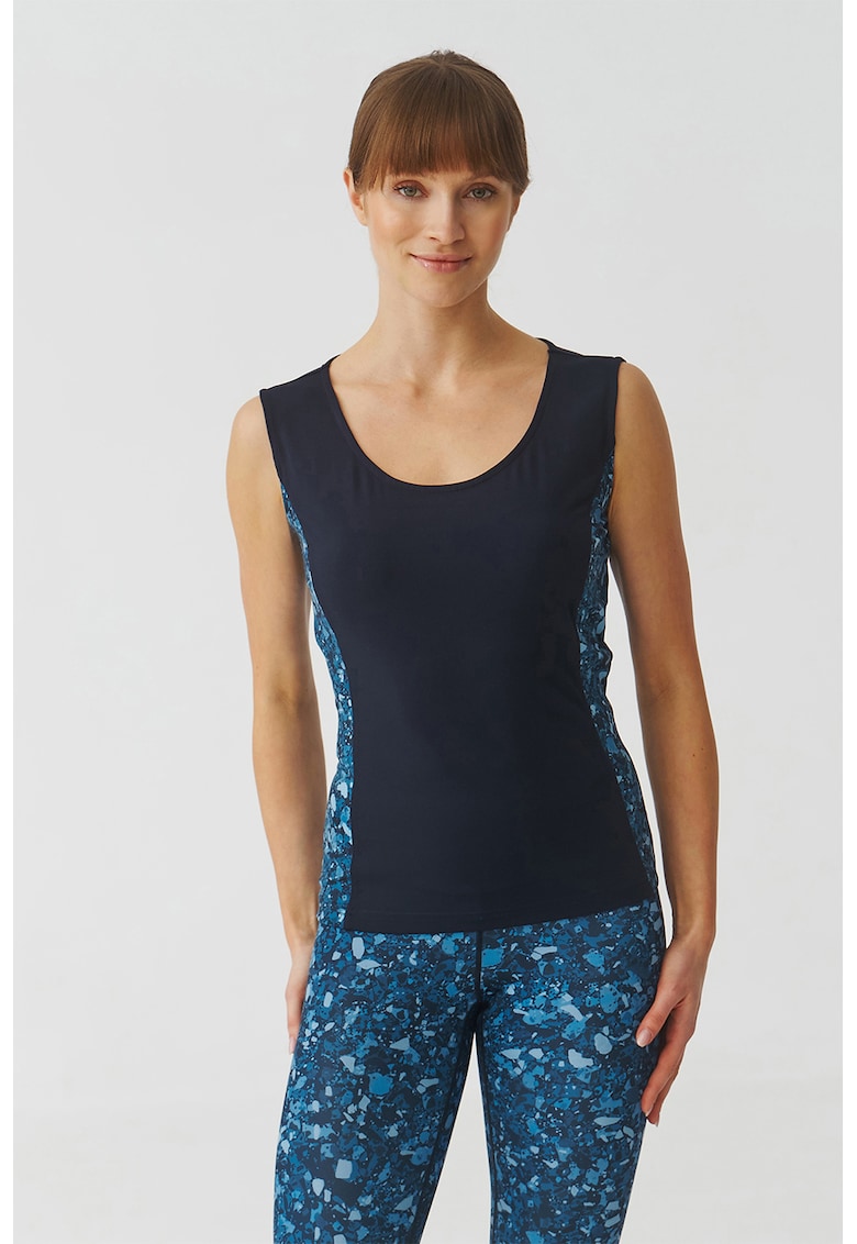 Oferte la Top cu insertii cu imprimeu Silvia - Albastru/Bleumarin