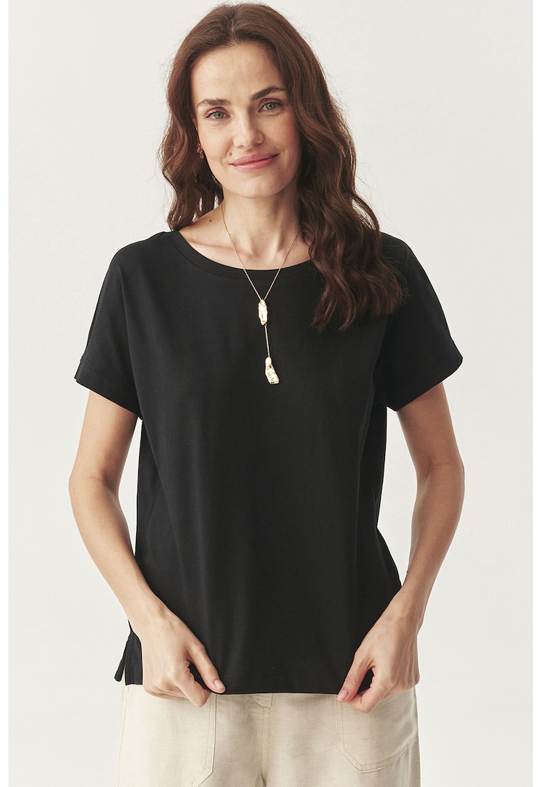 Oferte la Tricou lejer de bumbac - Negru
