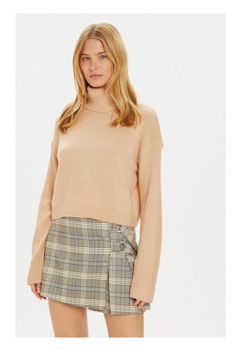 Oferte la Bluza cu gat LK-230PEBBLEB Bej Regular Fit - Acril
