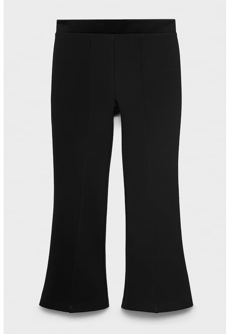 Oferte la Pantaloni evazati cu pliuri - Negru