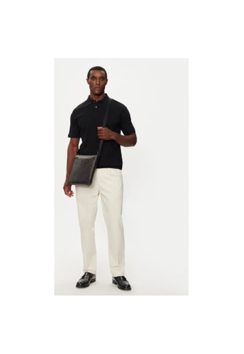 Oferte la Tricou polo barbati  16094575 - Bumbac organic - Negru - Negru