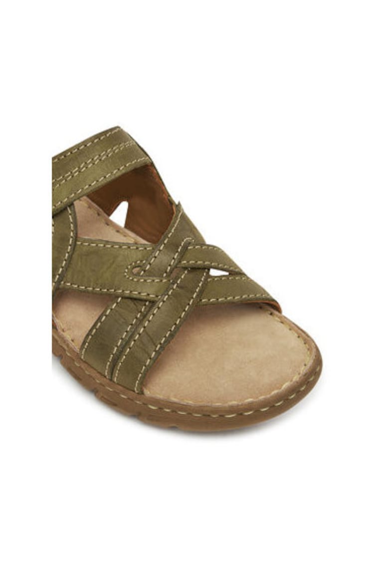 Oferte la Slapi dama - 76810 -  Piele naturala - Kaki