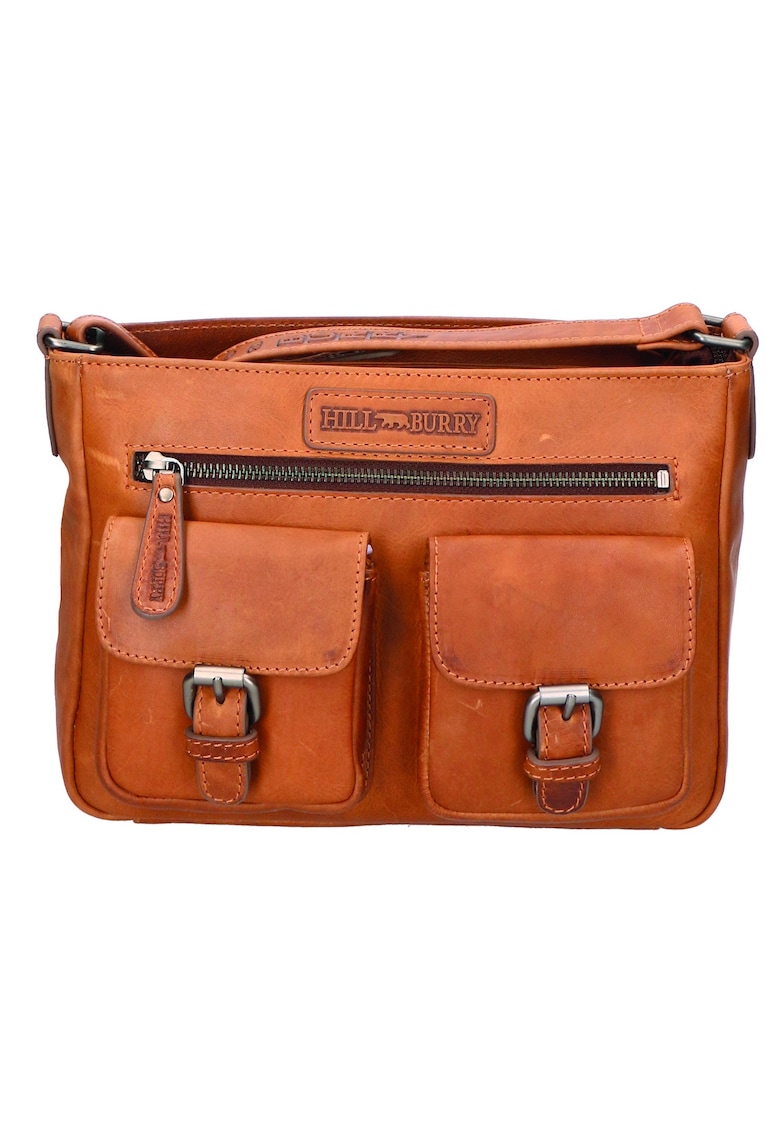 Oferte la Geanta de piele cu buzunare - Maro