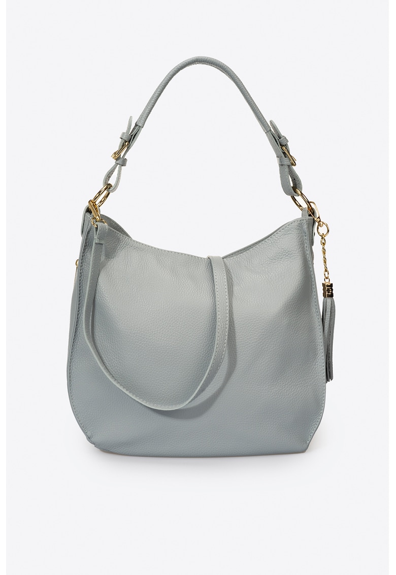 Oferte la Geanta hobo piele - Gri cenusiu - 28x36x13
