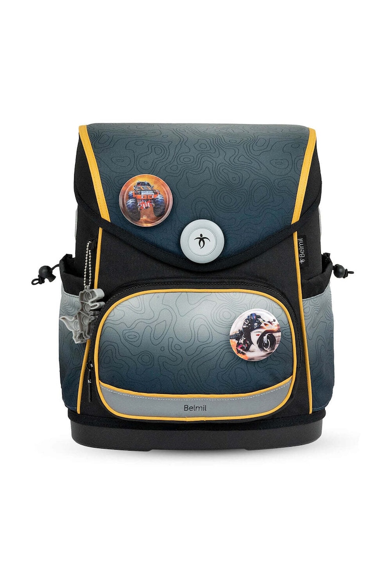 Oferte la Rucsac ergonomic cu partea din spate dublata Compact Plus - Negru/Galben
