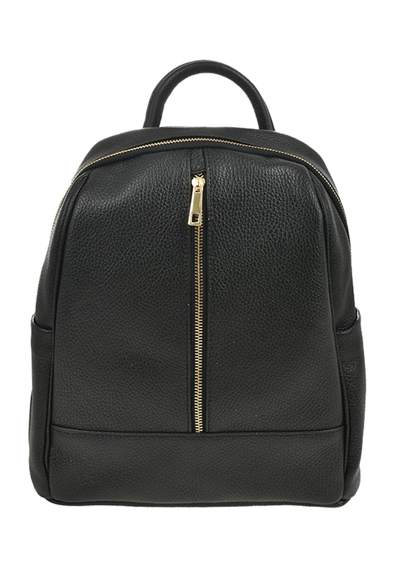 Oferte la Rucsac de piele cu buzunare exterioare - Negru