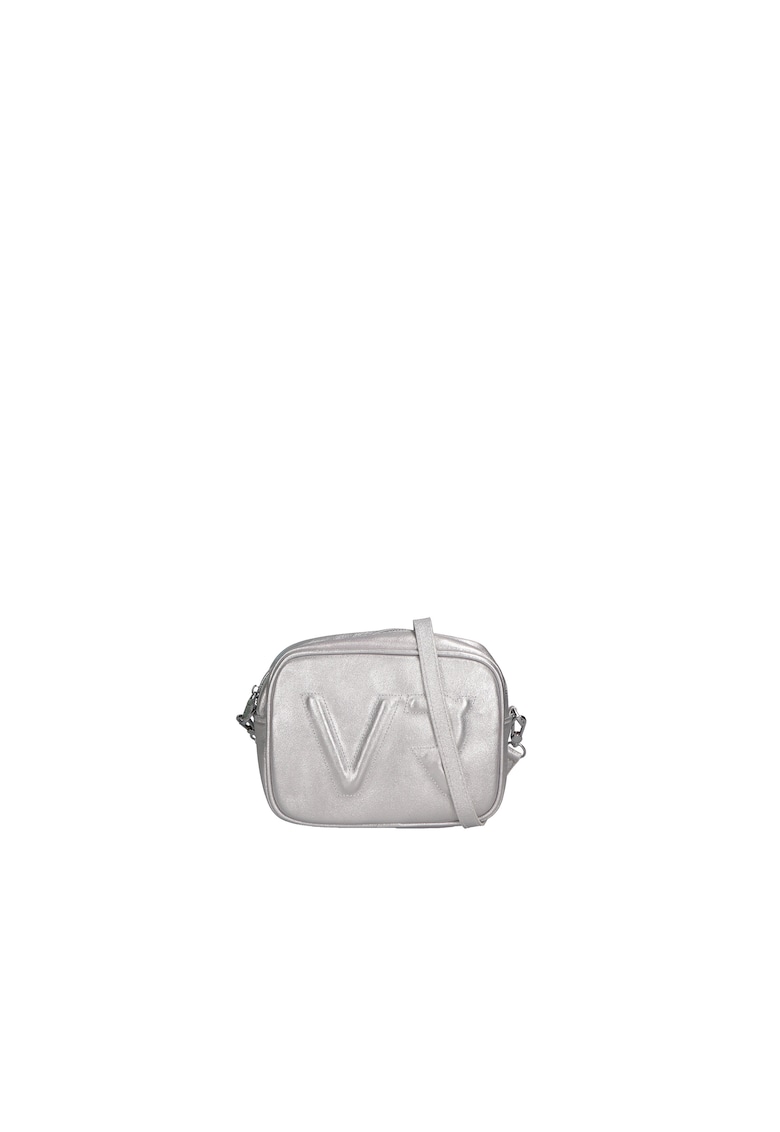 Oferte la Geanta crossbody din piele cu bareta ajustabila - Argintiu