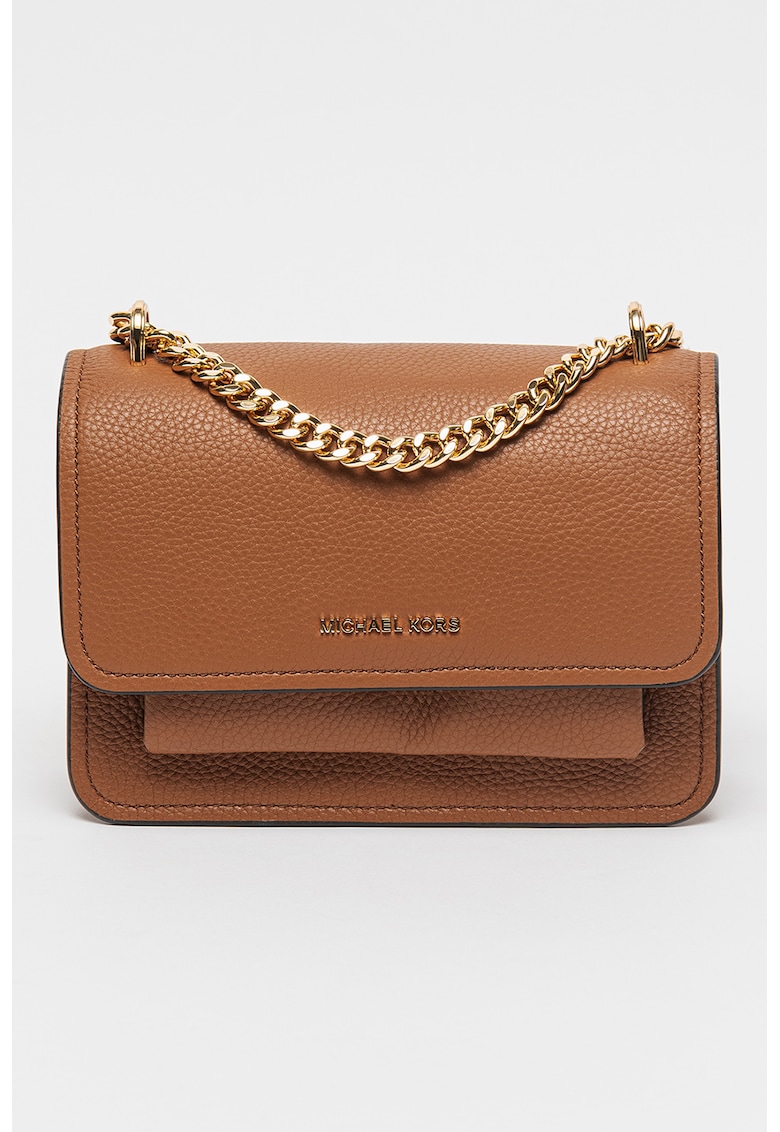 Oferte la Geanta crossbody din piele cu aspect granulat Claire - Maro scortisoara