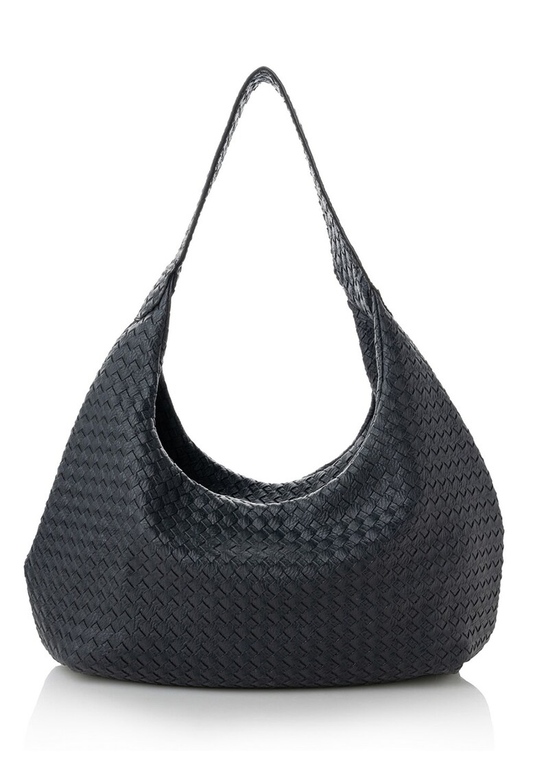 Oferte la Geanta hobo cu model tesut - Negru