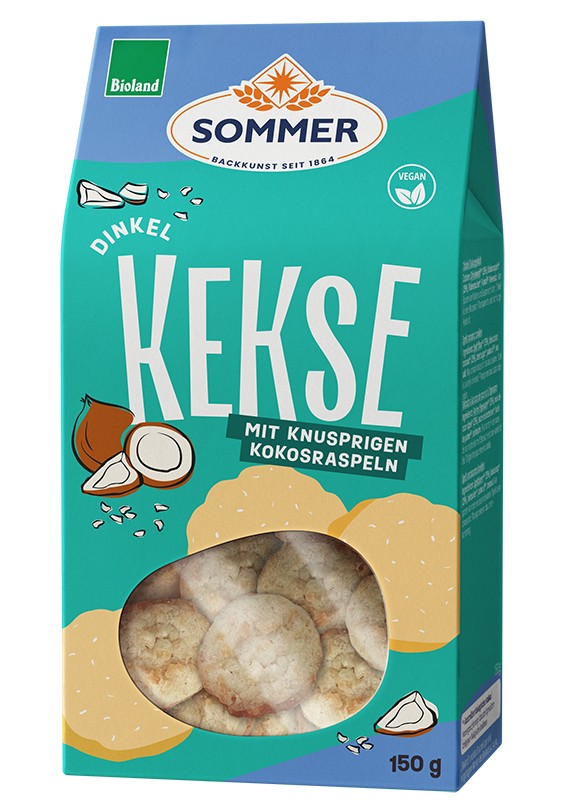 Oferte la Mini fursecuri bio din grau spelta cu cocos, 150g Sommer