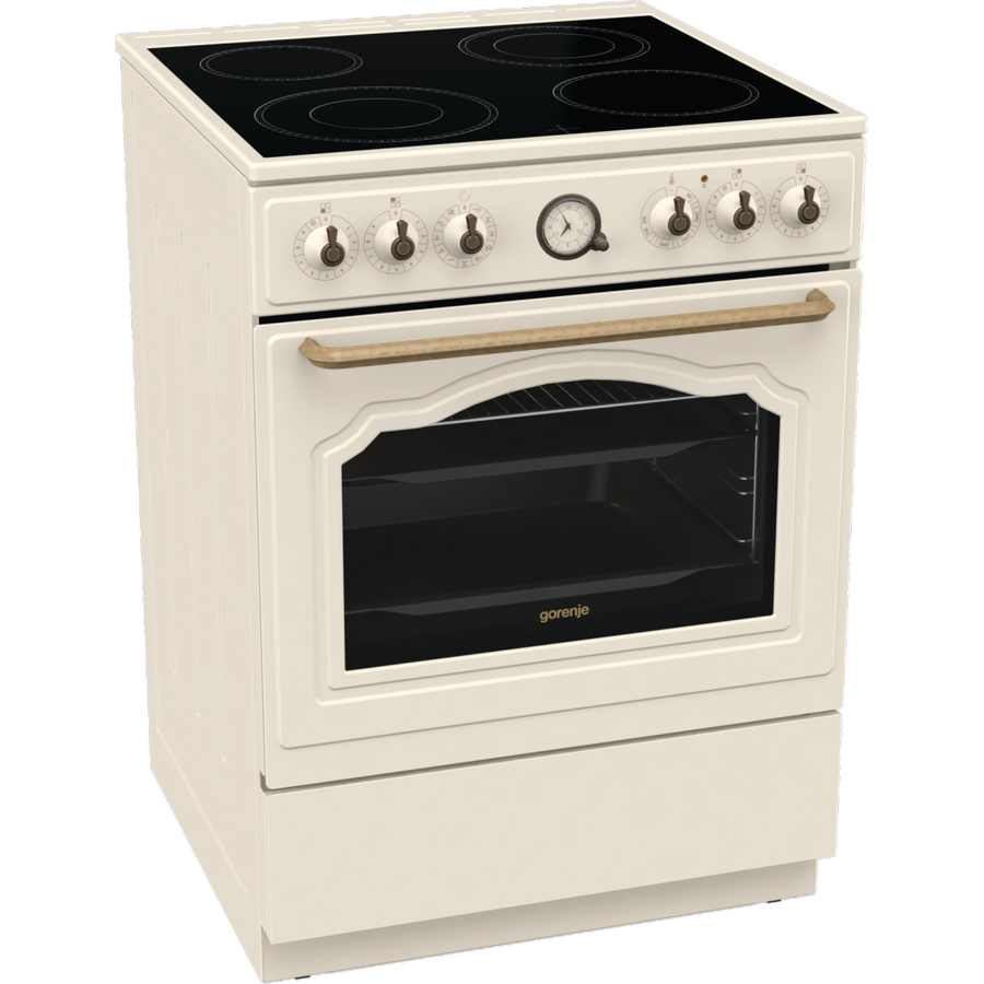 Oferte la Aragaz Electric Classico GECS6B70CLI Plita Vitroceramica cu 4 Zone de Gatit Cuptor 71L Clasa A 60CM Bej