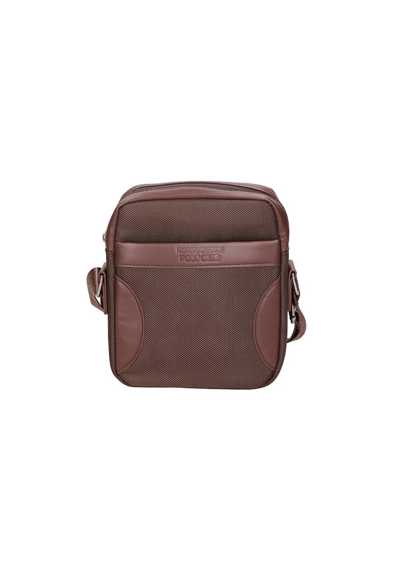 Oferte la Geanta crossbody cu detalii de piele ecologica 24513 - Maro inchis