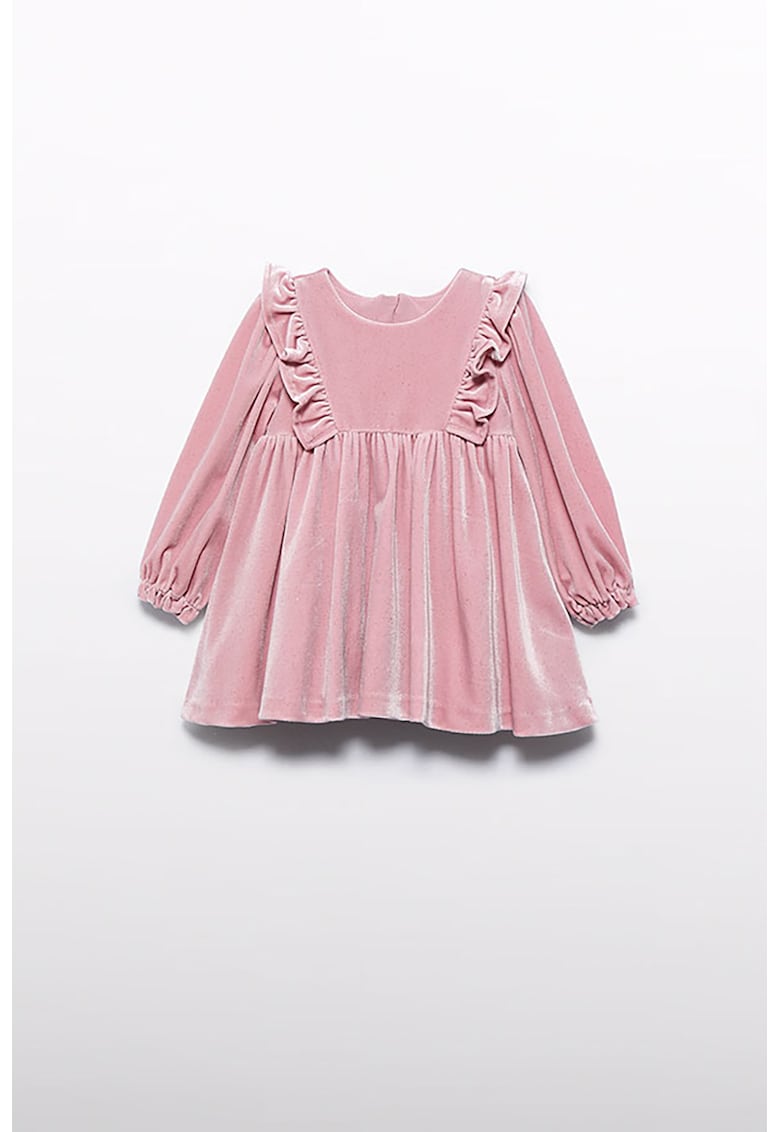Oferte la Rochie evazata cu model in carouri - Roz prafuit