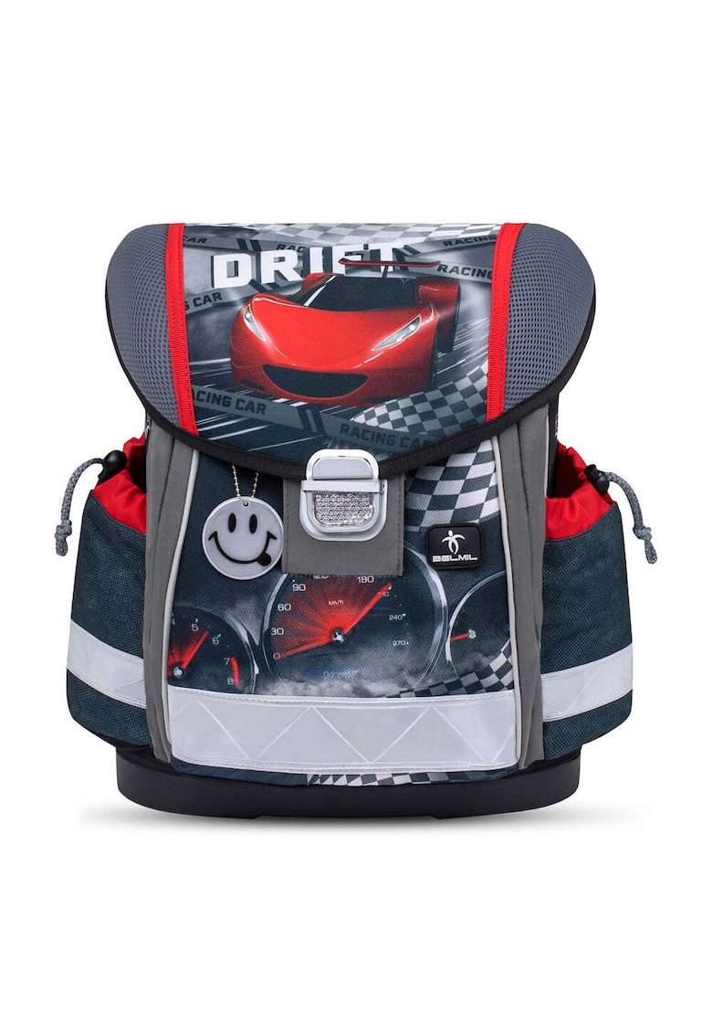 Oferte la Rucsac cu model si partea din spate dublata - Rosu/Gri inchis