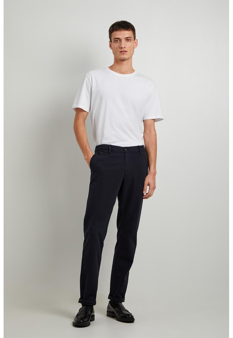 Oferte la Pantaloni drepti cu talie medie - Negru