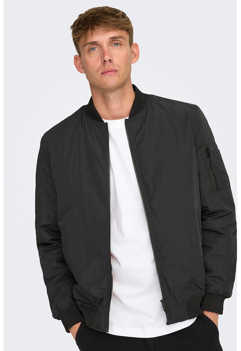 Oferte la Jacheta bomber uni - Negru