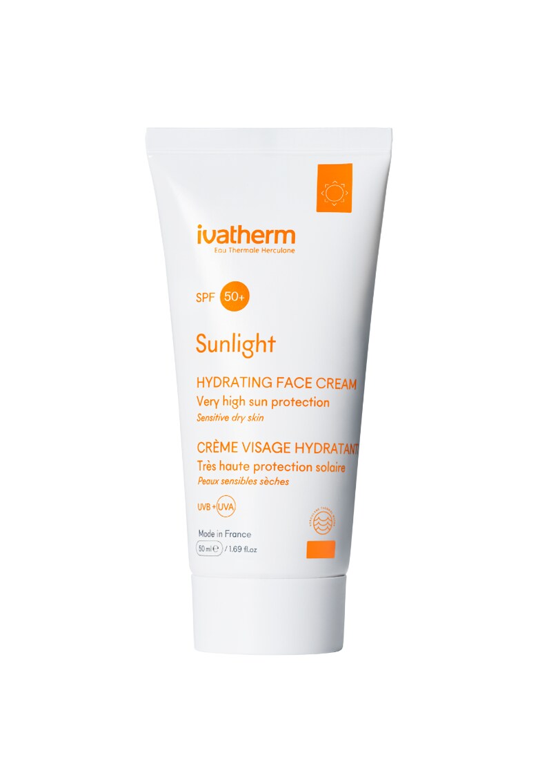 Oferte la Crema protectie solara pentru fata SPF 50+ Sunlight -  pentru piele sensibila si uscata - 50 ml