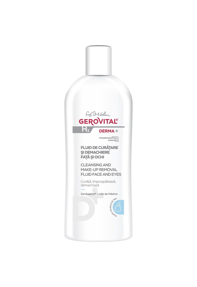 Oferte la Fluid de curatare si demachiere Gerovital H3 Derma+ pentru fata si ochi - 200 ml