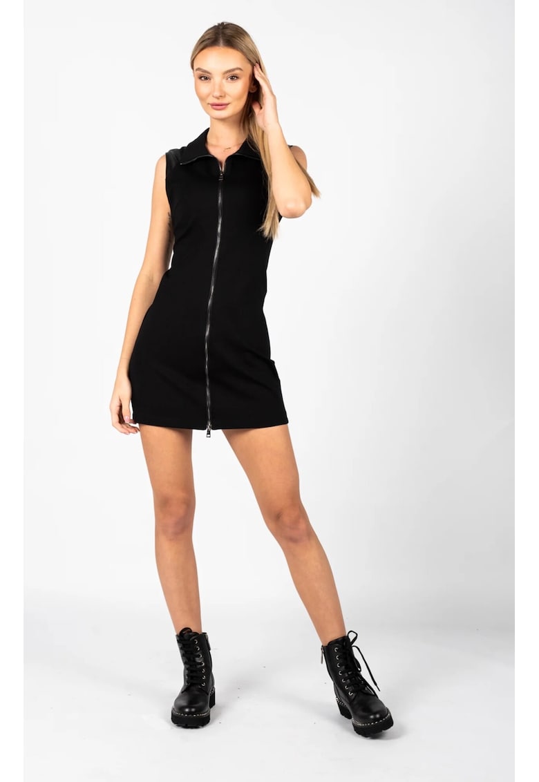 Rochie mini fara maneci - Negru -