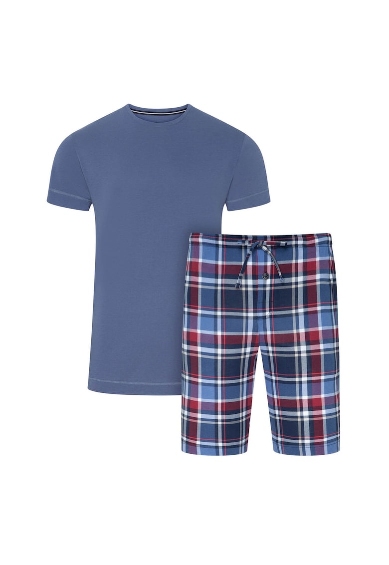Oferte la Pijama scurta din amestec de modal - Rosu/Albastru