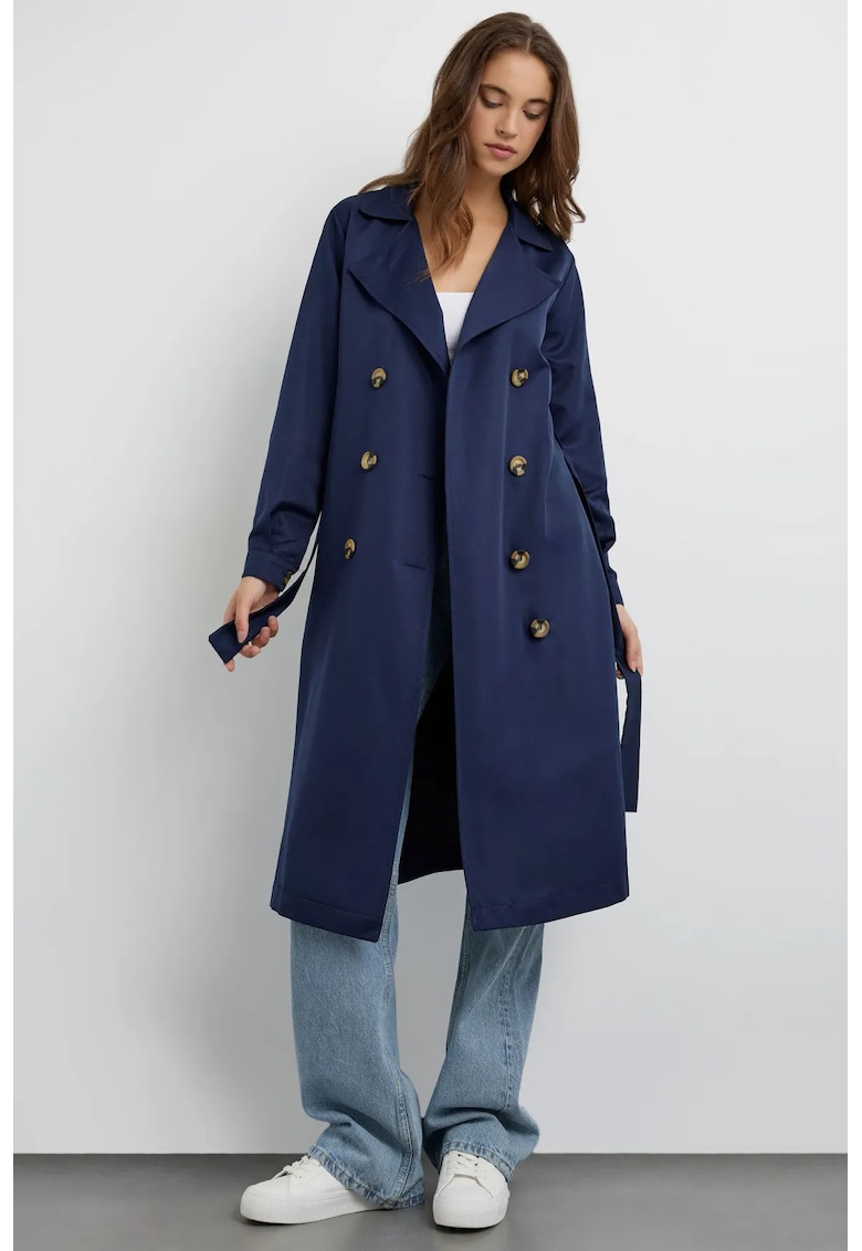 Oferte la Trench - trench cu nasturi - Albastru