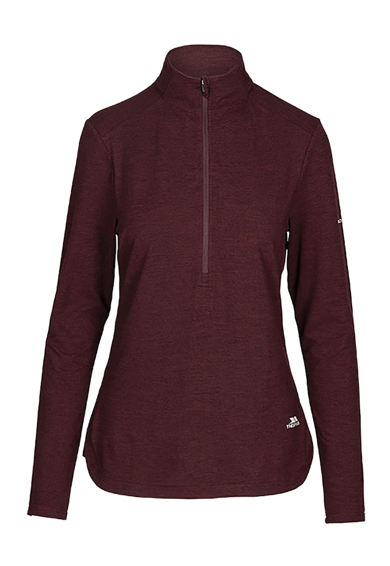 Oferte la Bluza slim-fit cu fenta cu fermoar Kansa - Visiniu