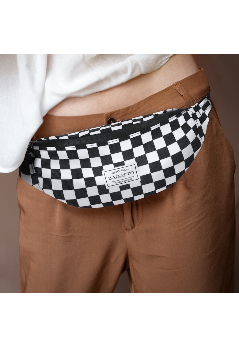 Oferte la Borseta unisex cu model gingham