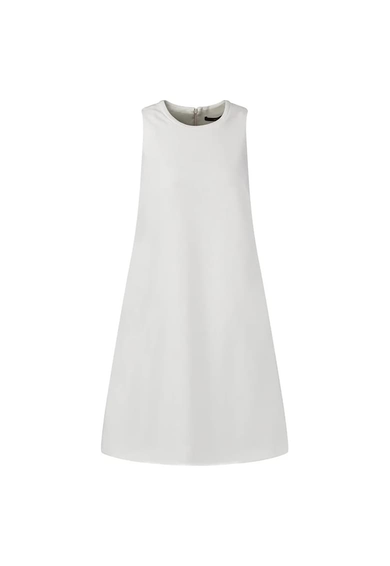 Oferte la Rochie fara maneci cu buzunare laterale - Alb