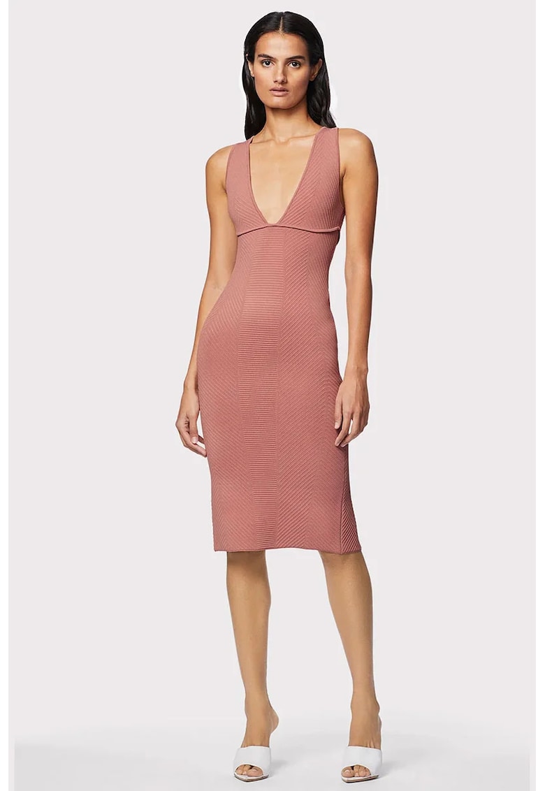 Oferte la Rochie creion cu slit pe partea din spate - Roz