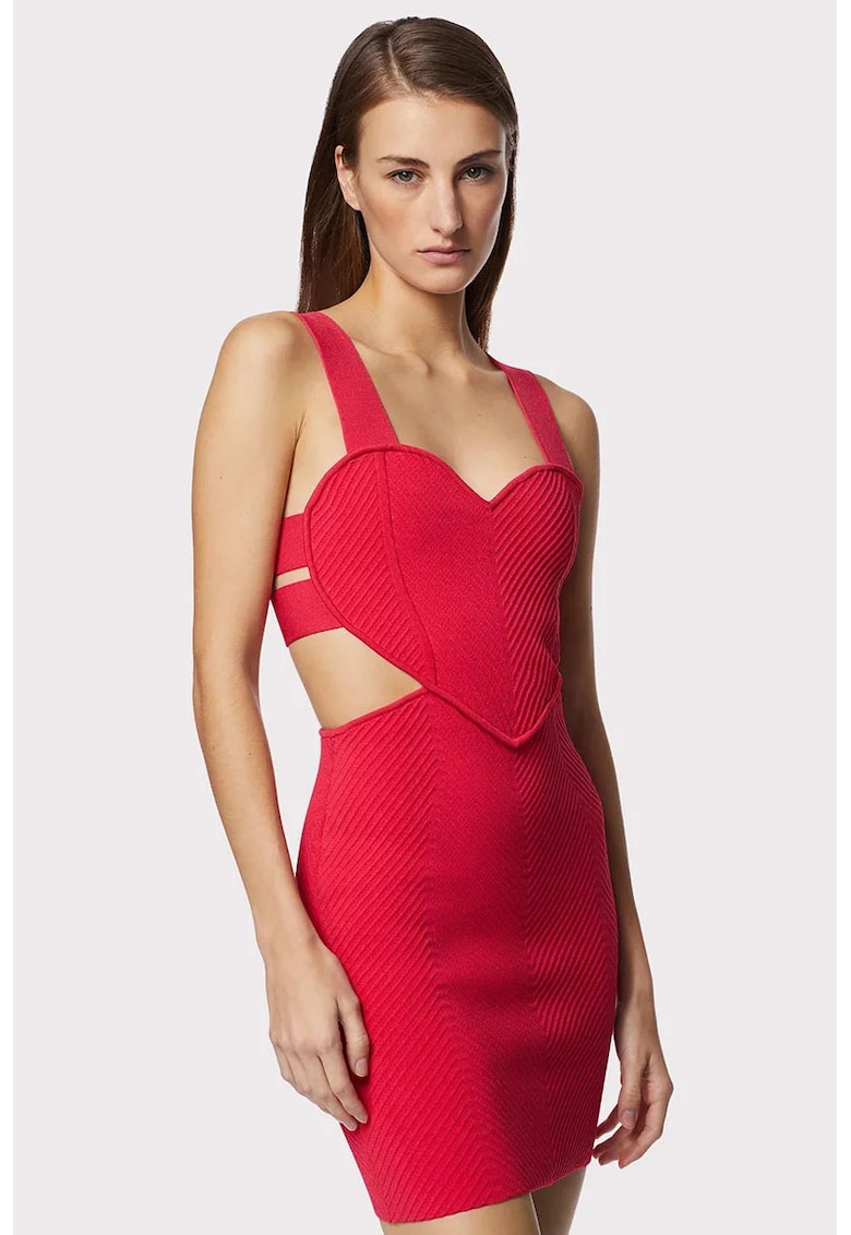 Oferte la Rochie mini cambrata - cu detaliu in forma de inima - Rosu
