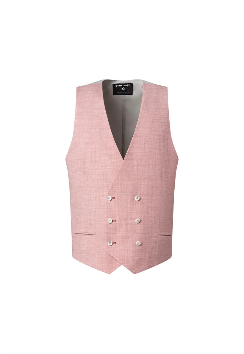 Oferte la Vestă regular fit cu închidere la două rânduri de nasturi - Roz