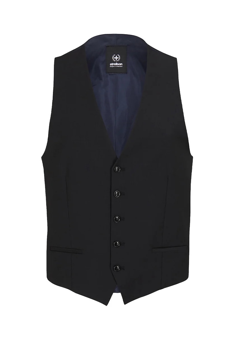 Oferte la Vesta regular fit cu inchidere printr-un singur rand de nasturi STR1 - Negru