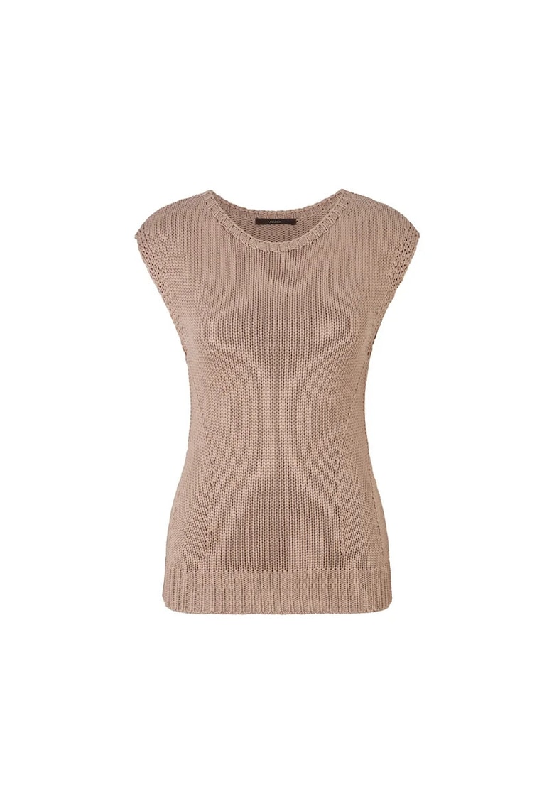 Oferte la Vesta din tricot cu guler rotund - Maro