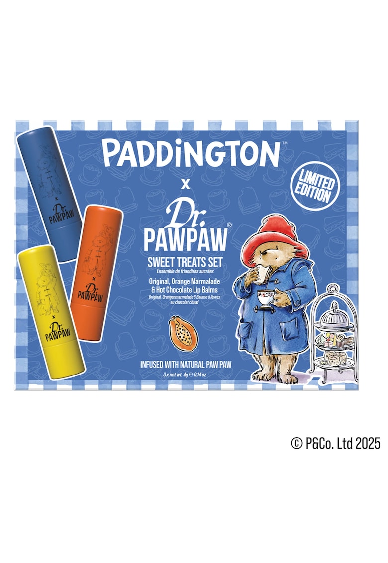 Oferte la Set 3 balsamuri de buze Paddington™ Paddington Sweet Treats - aroma Orange Marmalade + Original Balm + Hot Chocolate -  3 x 4 g