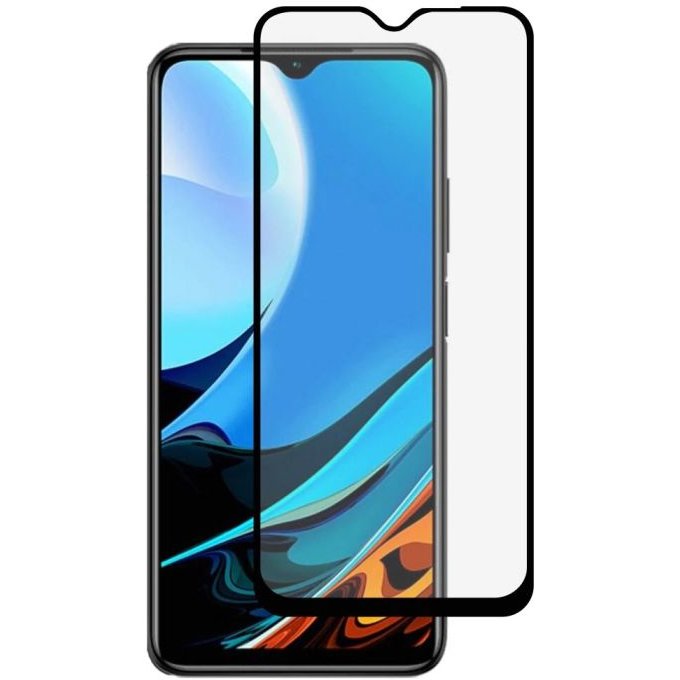 Oferte la Folie protectie Frame Sticla Full Fit pentru Xiaomi Redmi 9T Black (1 fata Anti-Shock, 9H, 0.26mm)