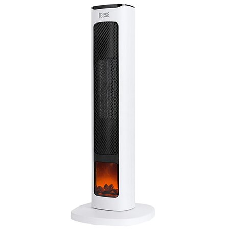 Oferte la Aeroterma Turn Imitatie Semineu PTC 2000W Siguranta Oprire Automata Alb